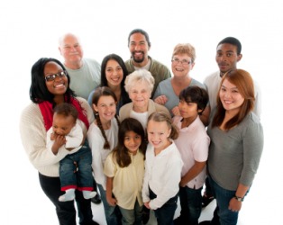 A diverse group of humans. A diverse group of humans.