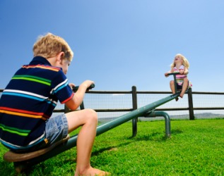 This seesaw is an example of leverage. This seesaw is an example of leverage.