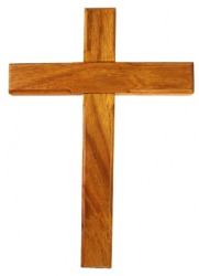 A wooden Latin cross. A wooden Latin cross.