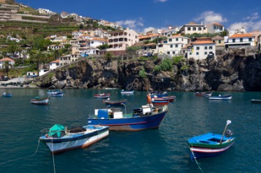 A fishing port on one of the Madeira Islands A fishing port on one of the Madeira Islands