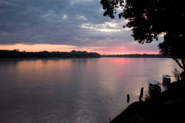 Sunrise over the Madre de Dios. Sunrise over the Madre de Dios.