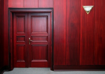 Wall panels and door made of mahogany. Wall panels and door made of mahogany.