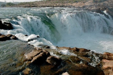 Waterfall on the river Narmada. Waterfall on the river Narmada.