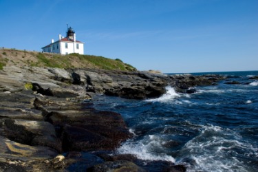 Lighthouse at the opening of Narragansett Bay. Lighthouse at the opening of Narragansett Bay.