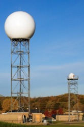 The radar dome of the National Weather Service. The radar dome of the National Weather Service.