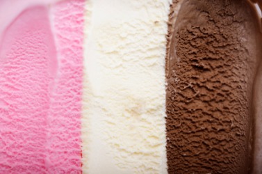 A block of Neapolitan ice cream. A block of Neapolitan ice cream.