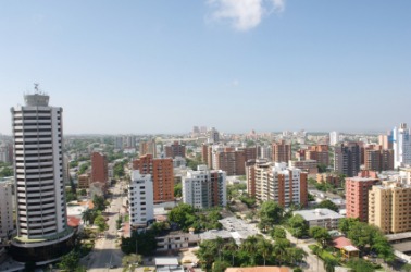 Aerial view of Barranquilla. Aerial view of Barranquilla.