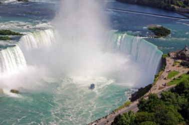 Aerial view of Niagara Falls. Aerial view of Niagara Falls.