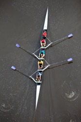 Rowers in an oared vessel. Rowers in an oared vessel.
