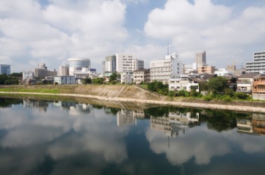 The skyline of Okayama. The skyline of Okayama.