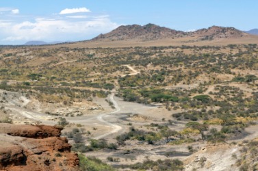 Part of the Olduvai Gorge. Part of the Olduvai Gorge.