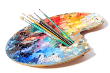 An artists palette. An artists palette.