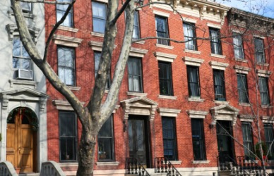 Row houses in Queens, New York. Row houses in Queens, New York.