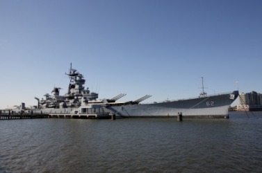 A battleship, the USS New Jersey. A battleship, the USS New Jersey.