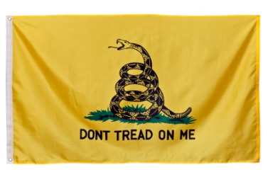 One example of a rattlesnake flag. One example of a rattlesnake flag.