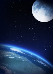 The moon is a satellite of the Earth. The moon is a satellite of the Earth.