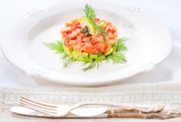 Salmon tartare. Salmon tartare.