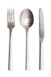 A set of utensils. A set of utensils.