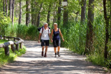 A couple out for a walk. A couple out for a walk.