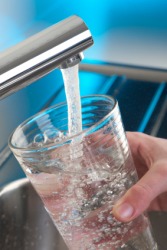 Water from the kitchen tap. Water from the kitchen tap.
