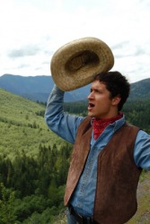 A cowboy yells, A cowboy yells,
