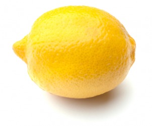 This lemon is yellow. This lemon is yellow.