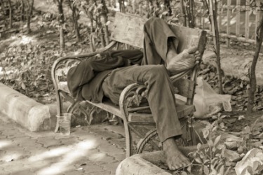A man living in abject poverty. A man living in abject poverty.