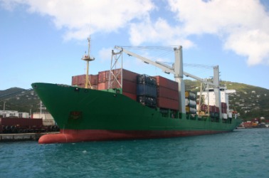 This ship carries goods made abroad. This ship carries goods made abroad.