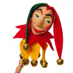 Baubles on a toy jester's hat. Baubles on a toy jester's hat.