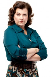 This woman's body language suggests she is angry. This woman's body language suggests she is angry.