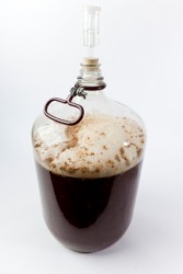 A container being used to brew beer. A container being used to brew beer.
