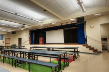 An empty cafetorium. An empty cafetorium.
