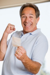 This man is elated. This man is elated.