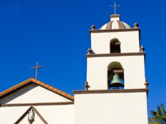 The belfry of a Californian mission The belfry of a Californian mission