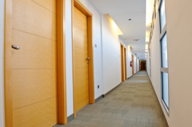 A hall in a hotel. A hall in a hotel.