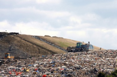 A landfill site. A landfill site.