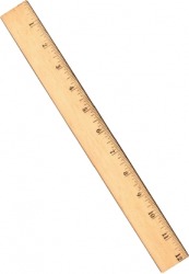The length of this ruler is twelve inches. The length of this ruler is twelve inches.