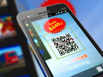 A smartphone engage in m commerce. A smartphone engage in m commerce.
