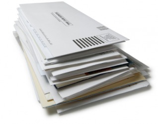 A stack of mail. A stack of mail.