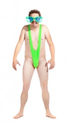 A man wearing a mankini. A man wearing a mankini.