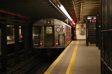 A train departs. A train departs.