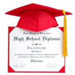 A high school diploma is necessary for admission to college. A high school diploma is necessary for admission to college.