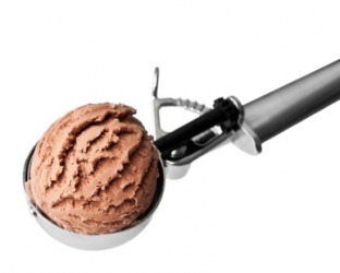 A scoop of ice cream. A scoop of ice cream.