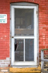 An old screen door. An old screen door.