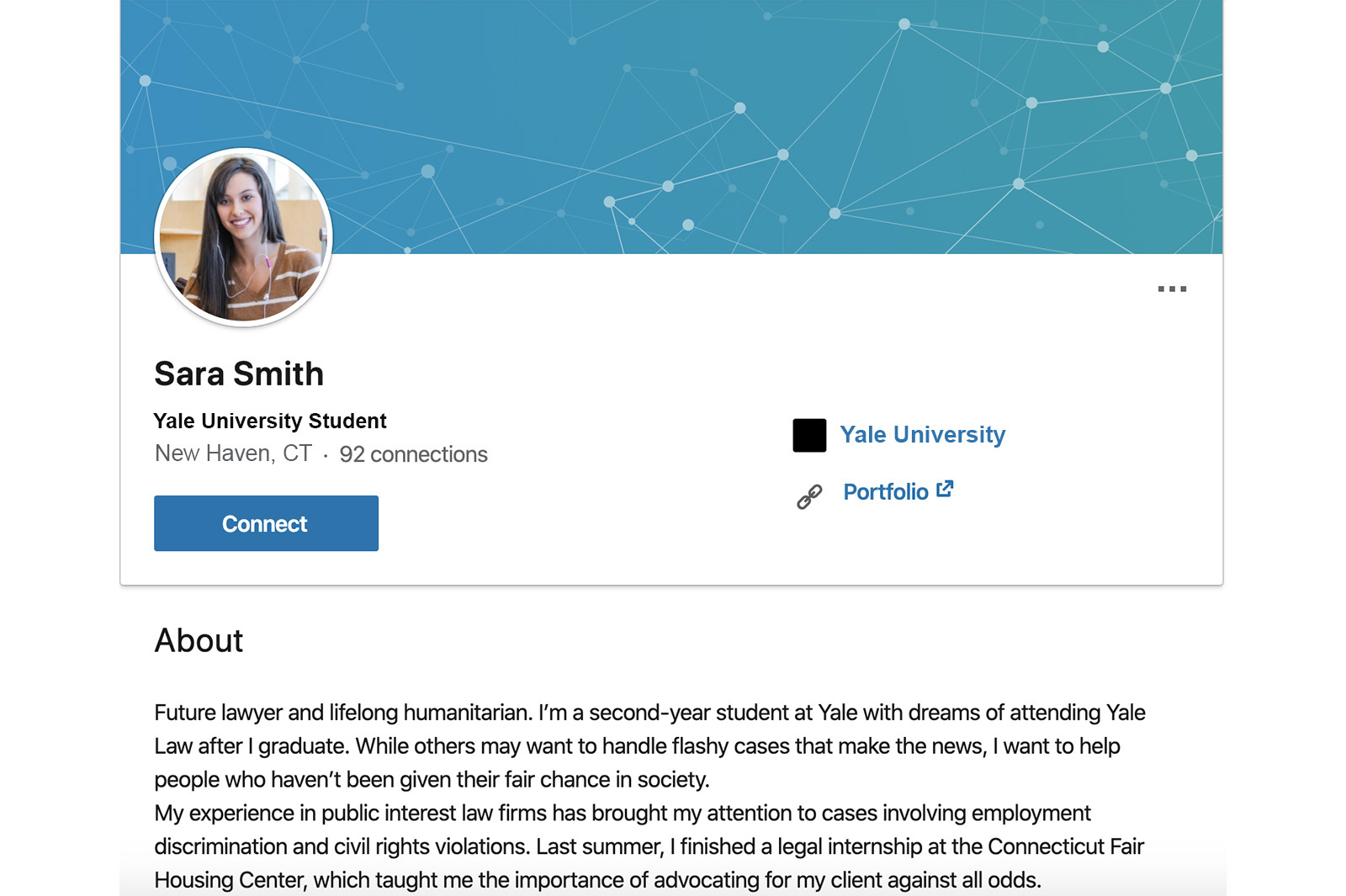 introduction section in linkedin