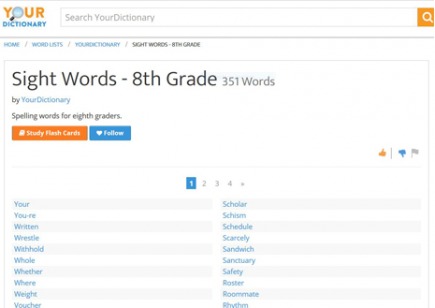 Word Lists Build Vocabulary